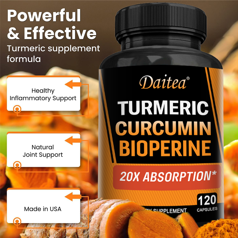 Turmeric Curcumin Capsule - Curcumine au curcuma au gingembre et