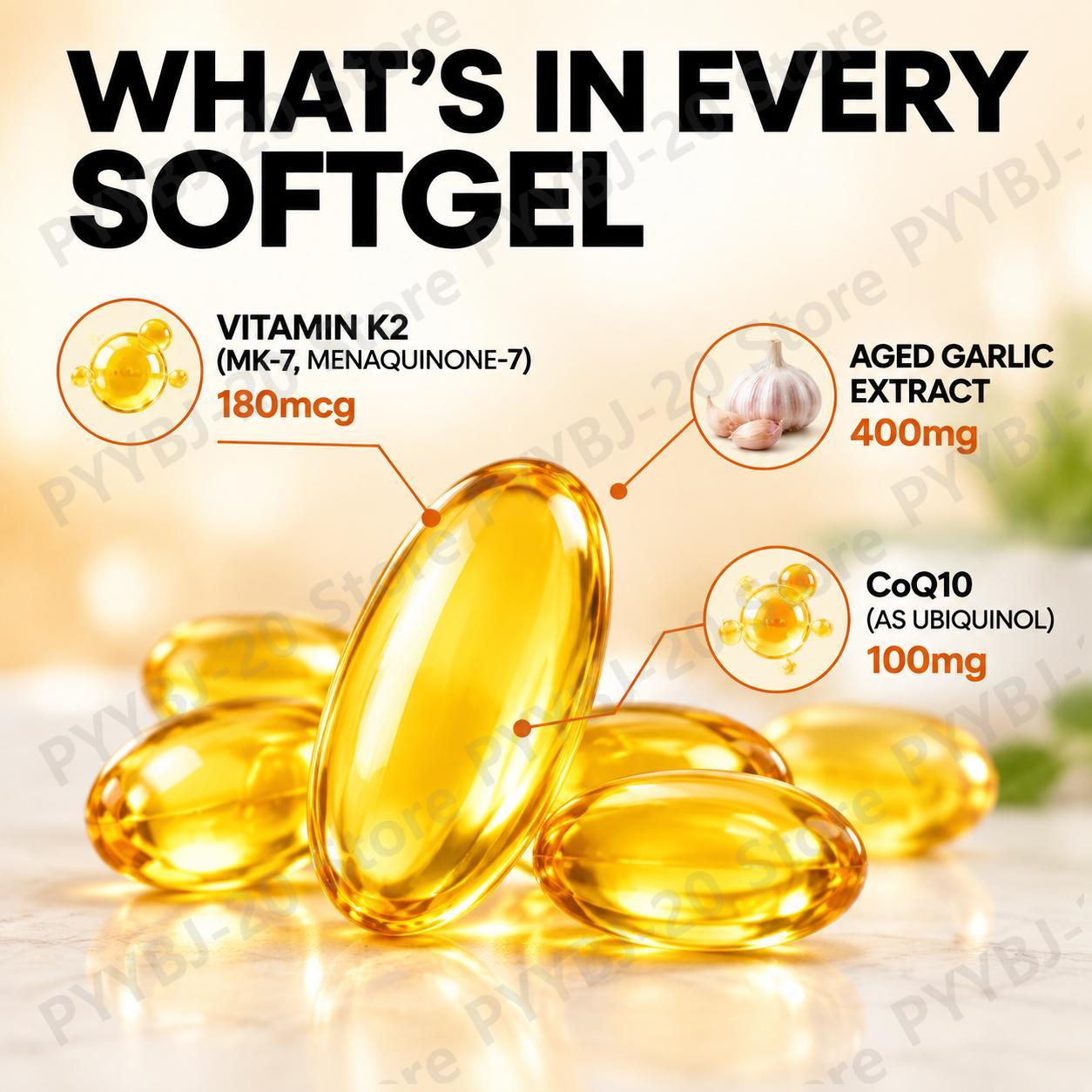 Gélules molles d'ail Googeer v - Coq10 Ubiquinol Softgel avis et prix