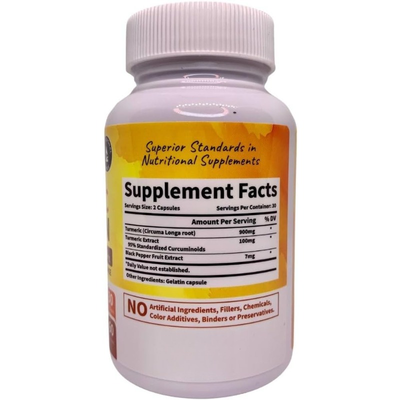 Complément alimentaire naturel - Turmeric Curcumin Capsule avis et prix